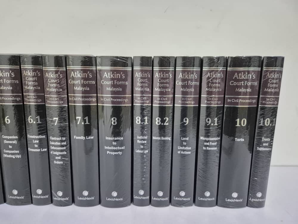Atkin's Courts Forms Malaysia - 2025 Edition - 19 Bound Volumes