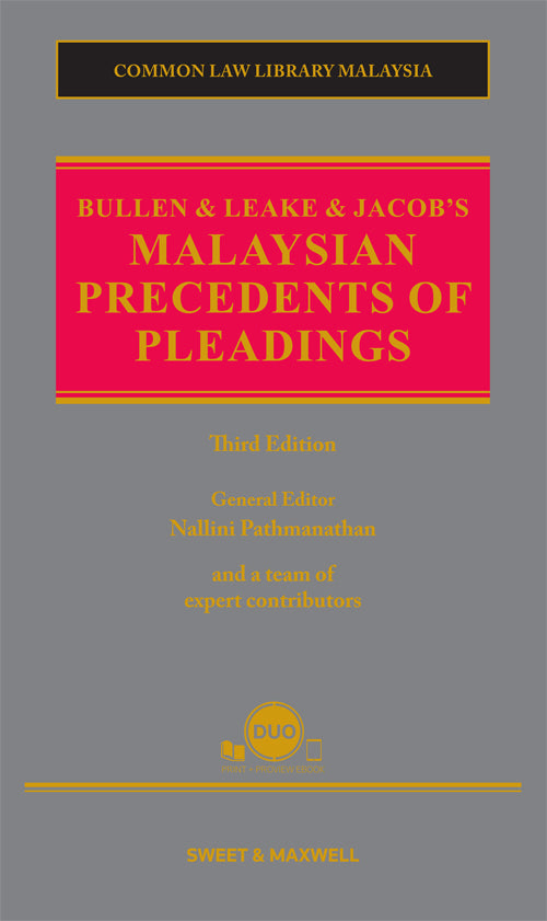 Bullen & Leake & Jacobs Malaysian Precedents Of Pleadings, Third Edition |